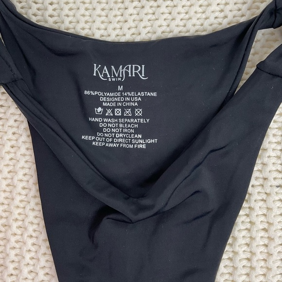 Kamari Norah Cheeky Tie Bikini Bottom, Size M, Black. - Picture 2 of 4